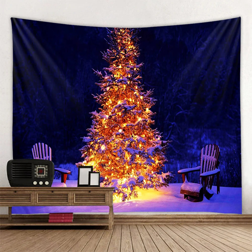 Christmas decoration tapestry, wall hanging, reindeer, Bohemian style, hanging on the wall, room decoration