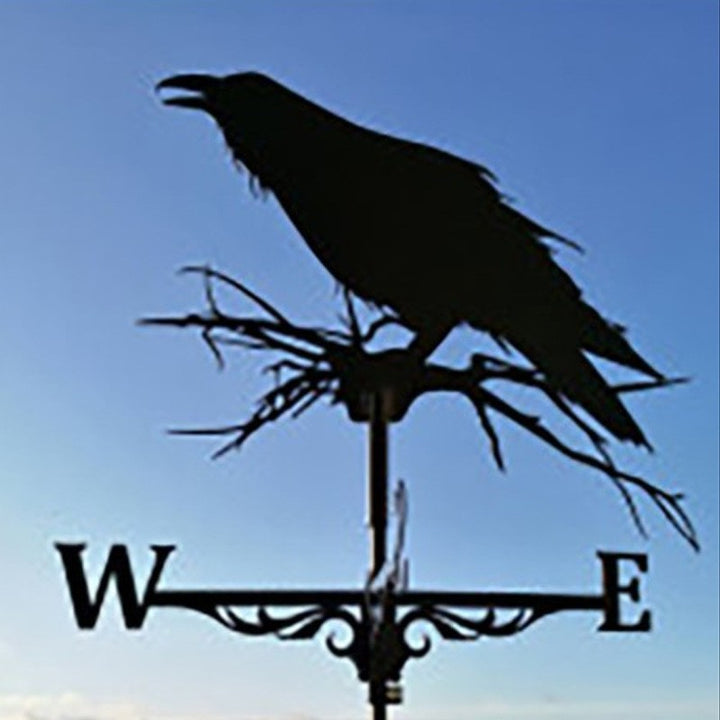 Witch Flying Dragon Iron Weather Vane Decor Stainless Steel Metal Handicraft Decor Garden Weathercock Wind Direction Indicator