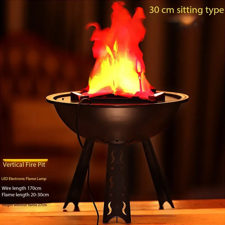 Halloween decoration electronic LED flame lamp fake fire burning prop haunted house bar store home party decoration lighting