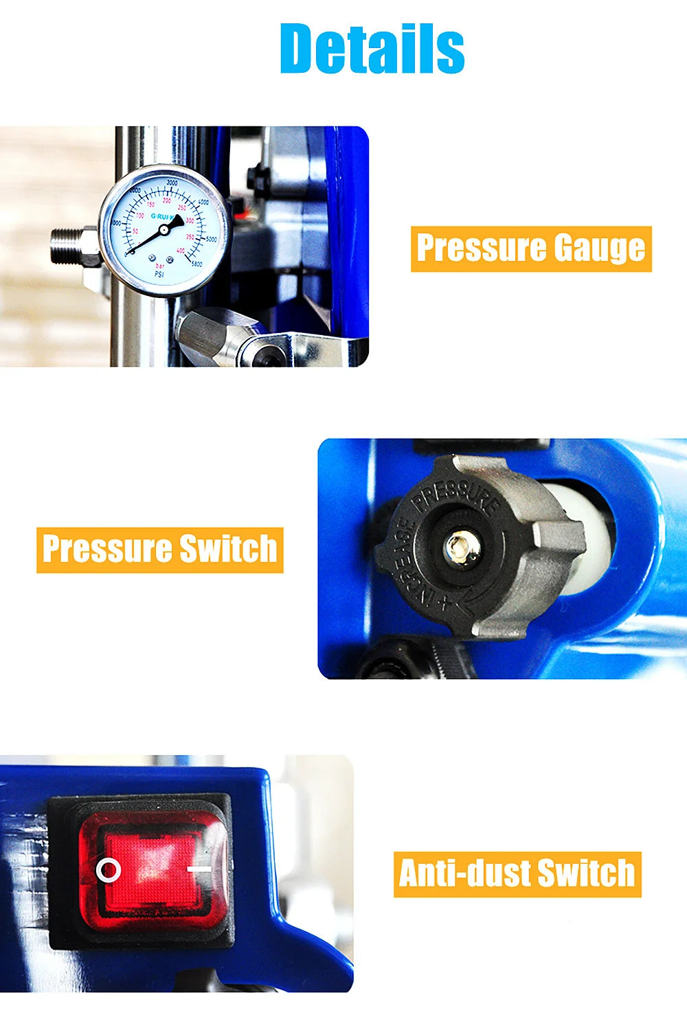 2.5L/3L High-power Electric High-pressure Airless Spraying Machine Emulsion Paint Wall Household Sprayer Painting Machine