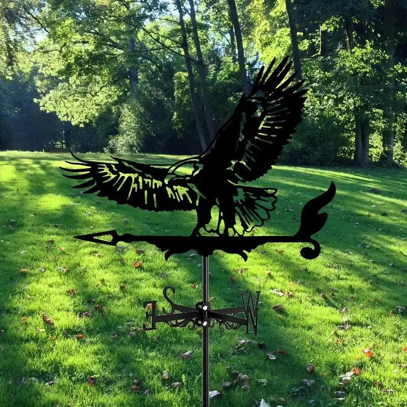 Weathervane, Metal Outdoor Garden Ironwork, Roof Courtyard Garden Decoration, Creative Furniture Chicken, Witch, Housewares New