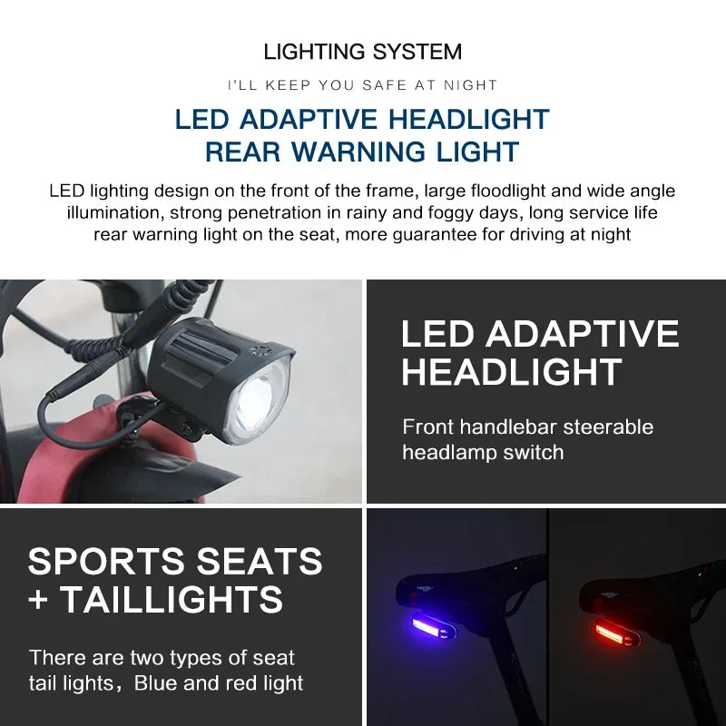 AKEZ style Electric Bicycle 350W Brushless motor 36V13AH Lithium Battery E Bike 26 Inch tire City commuting Adult Electric Bike