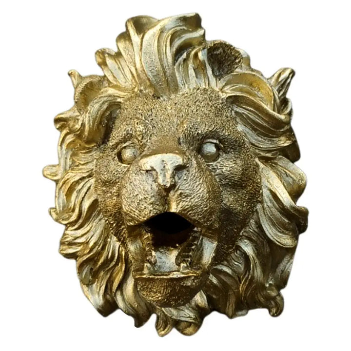 Fountain Spout Lion Pool Sprayer Fountain Natural Resin Water Fountain Ornaments Water Garden & Pond Decor Sprinkler Wall Art