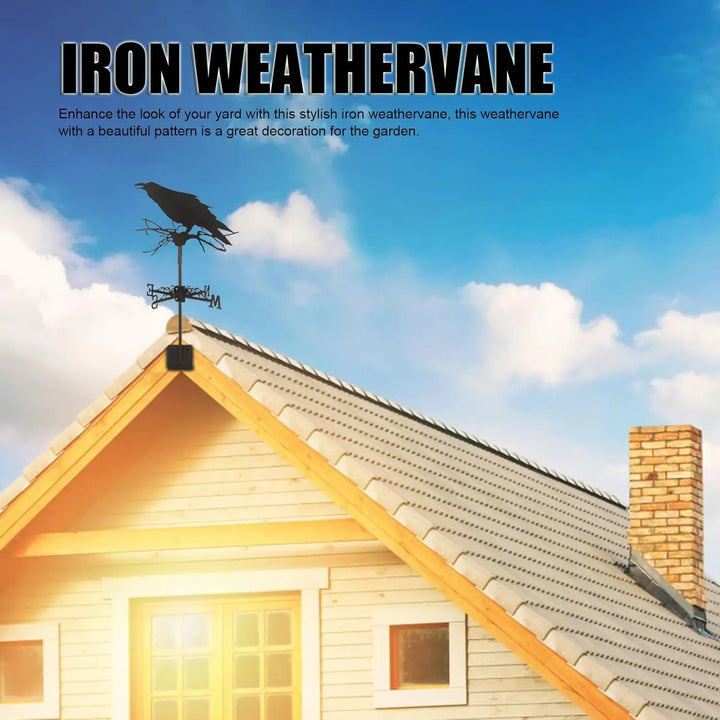 Weathervane, Metal Outdoor Garden Ironwork, Roof Courtyard Garden Decoration, Creative Furniture Chicken, Witch, Housewares New