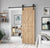 LWZH 4FT-9.6FT Classic Rail Sliding Barn Door Big Wheels Black Wheel Track System for Single Door