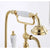 Bathroom Bathtub Faucet Set Floor Decked Gold Total Brass Classical American Style Shower Faucet Set Top High Quality