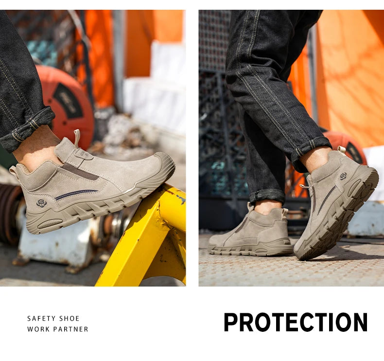 Insulated 6KV Plastic Toe Men's Safety Shoes Anti-impact Puncture-Resistant Work Boots Durable Labor Protection Footwear