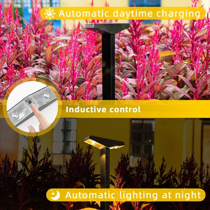 Solar-Powered Lawn Lights, Outdoor Waterproof Ground Lights, Suitable for Courtyards, Paths, Gardens, Lawns, Camping, Outdoor Areas, and Deck Ambiance Decoration and Landscaping