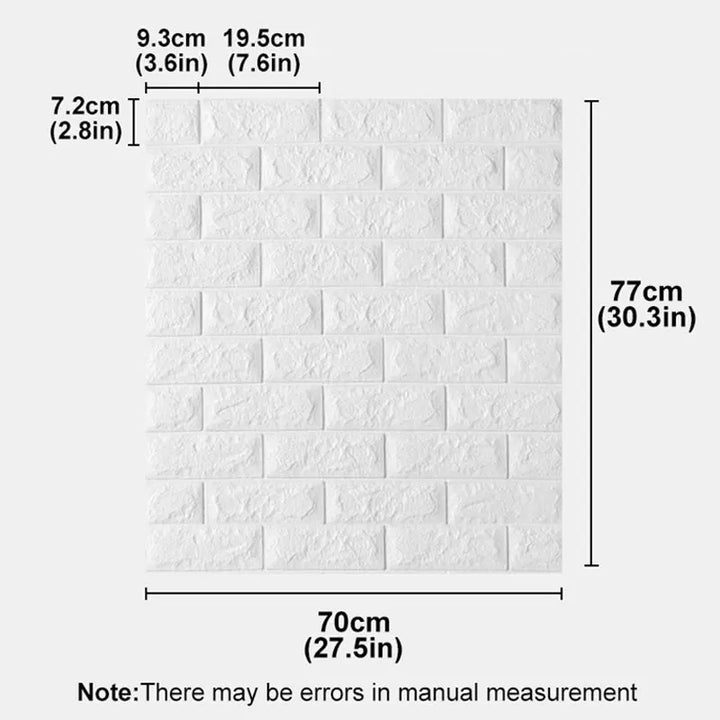 5/12PCS Self Adhesive Wallpaper Peel And Stick 3D Wall Panel Living Room Brick Stickers  Brick Paper Home Decor