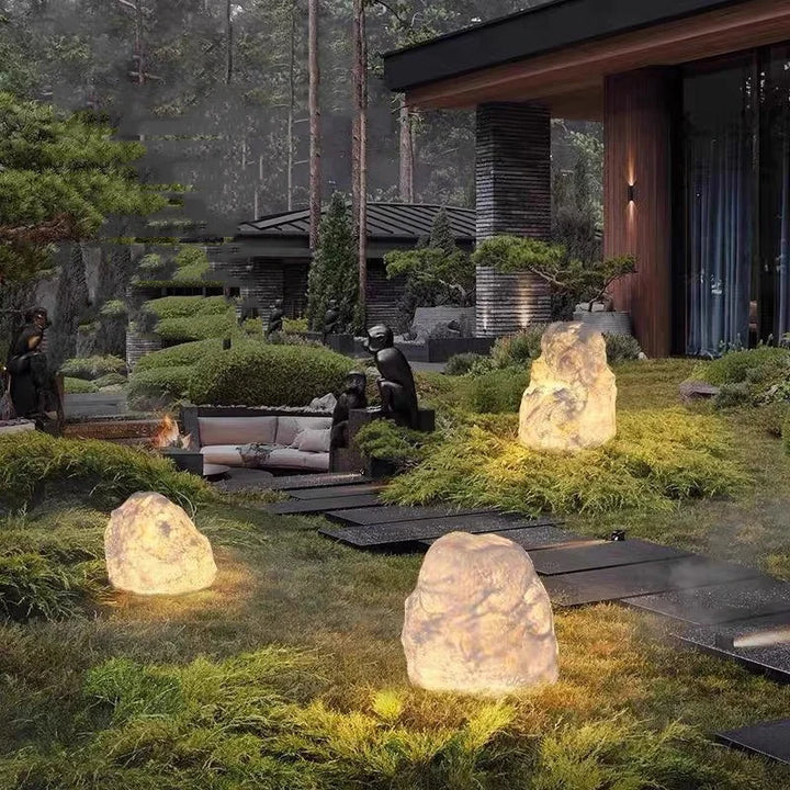 Luminous Stone Lamp Lawn Solar LED Outdoor Lighting Non Solar Lamp Outdoor Garden Decoration Outdoor Garden Light