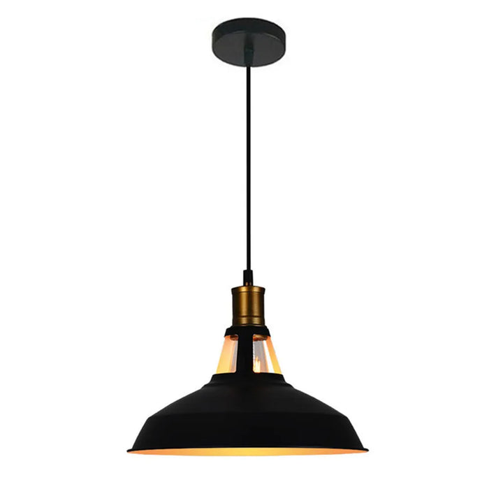 Vintage Bronze Black Metal Hanging Lamp Shade Edison Pendant Light Industrial Lamp