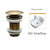 Bathroom Push Down Pop-Up Drain Sink Waste Stopper Valve Chrome Body with Color Lid Washbasin Water Head Deodorization Stopper