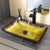 KEMAIDI Big Tempered Glass Basin Sink Washbasin Bathroom Vessel Sinks Counter Top Bowl Washroom Vessel Vanity Sink Faucet Set