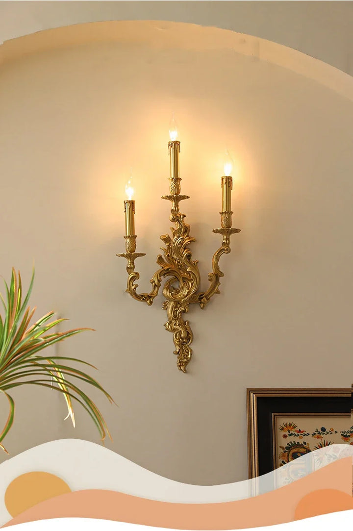 Nordic Copper Wall Lamps Living Dining Room Bedroom Bedsides Lights Corridor Retro Loft Villa Home Decor