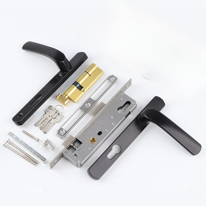 Broken Bridge Aluminum Alloy Door Lock, Swing Door, Plug-in Multi-point Handle Lock