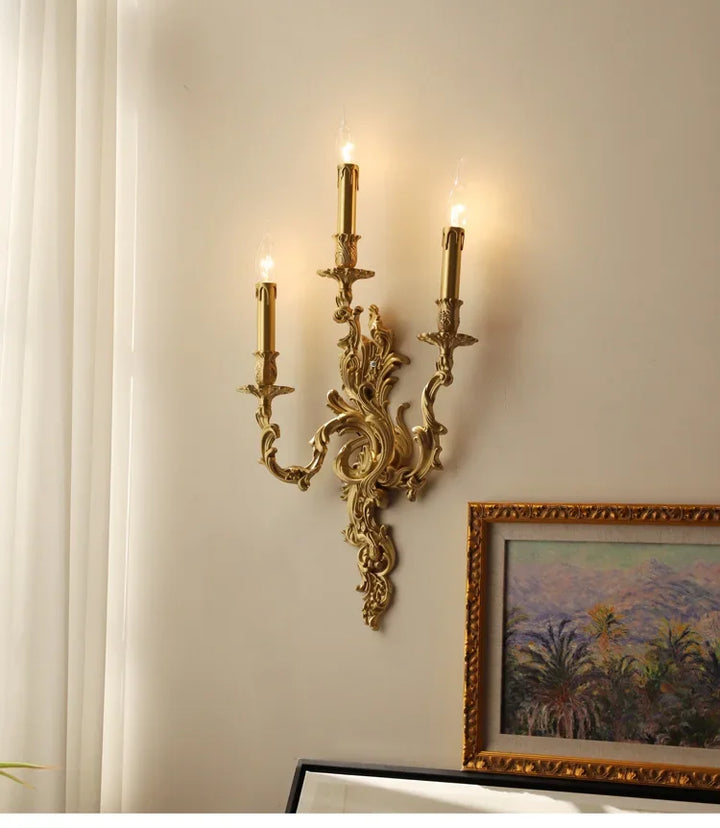 Nordic Copper Wall Lamps Living Dining Room Bedroom Bedsides Lights Corridor Retro Loft Villa Home Decor