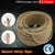 Vintage Rope Twisted Electrical Wire Hemp Rope Woven Textile Wire Twisted Cable Braided Retro Pendant Light Cord 2*0.75mm