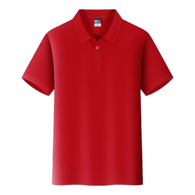 custom logo Summer New Men Polo Shirt  Short-sleeved Casual Solid Tops Custom Printing Your Own Design Photo or Logo Women Polos