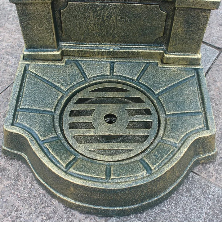 Cast iron art outdoor wash basin courtyard sink against the wall balcony outdoor integrated retro balconygarden pool