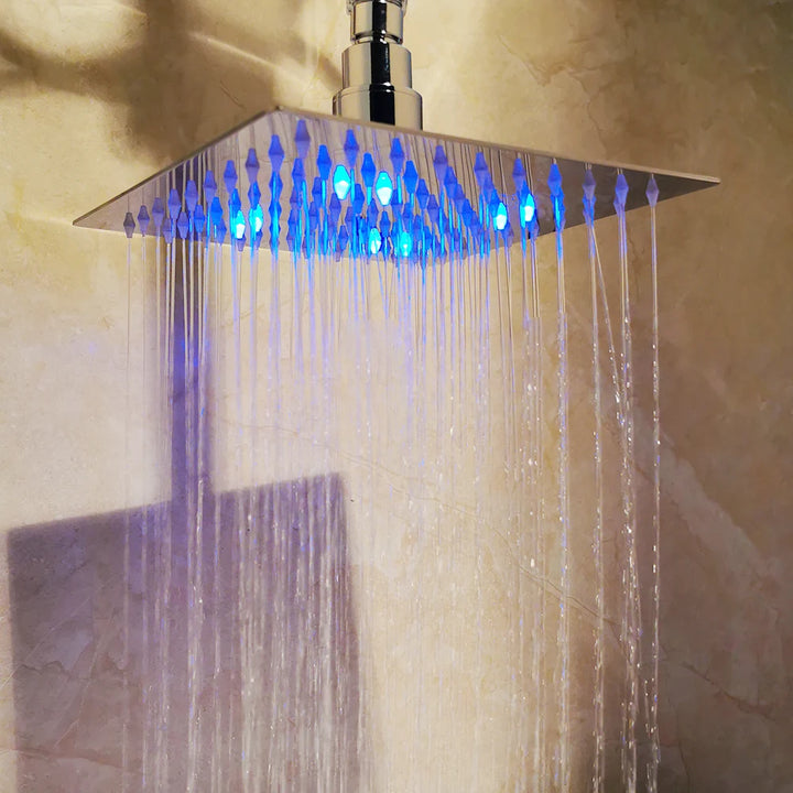KEMAIDI Bathroom Shower Faucet Set MultifunctionalTemperature Digital Display Shower Systerm Mixer Tap w/ Body Massage Jets
