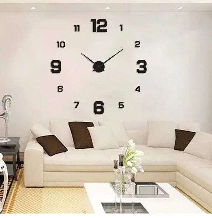 2024 Modern Design Wall Clock 3D DIY Quartz Clocks Fashion Watches Acrylic Mirror Stickers Living Room Home Decor