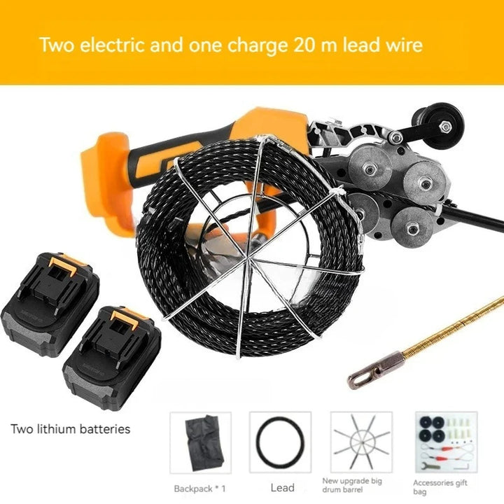 Lithium battery threading machine, automatic electrical threading tool, wire pulling device