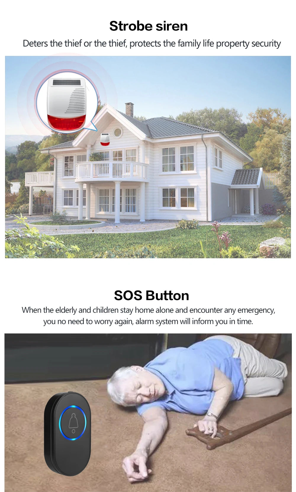 NEW Tuya WIFI W9B Alarm System for Home Burglar Security 433MHz WiFi GSM Alarm Wireless Tuya Smart House App Control