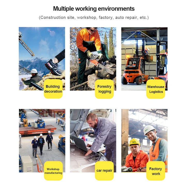 Mens Steel Toe Safety Shoes Breathable Soft Non Slip Work Boots Protective Comfortable Footwear for Men Insulation 6KV Shoes