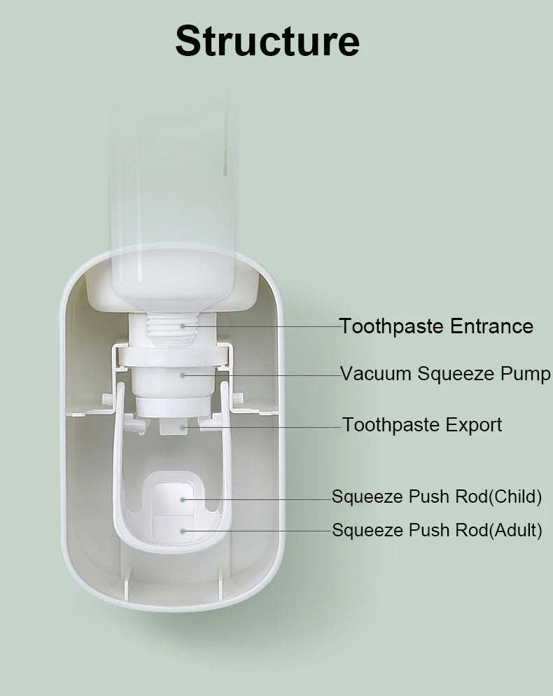 ecoco  Wall Mount Automatic Toothpaste Dispenser Bathroom Toothpaste Squeezer Dispenser Toothbrush Holder bathroom accessories
