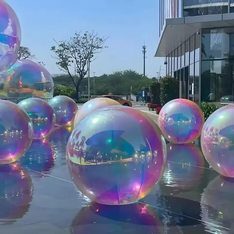 Giant event decoration PVC ball mirror balloon, inflatable reflective ball, shiny inflatable mirror ball