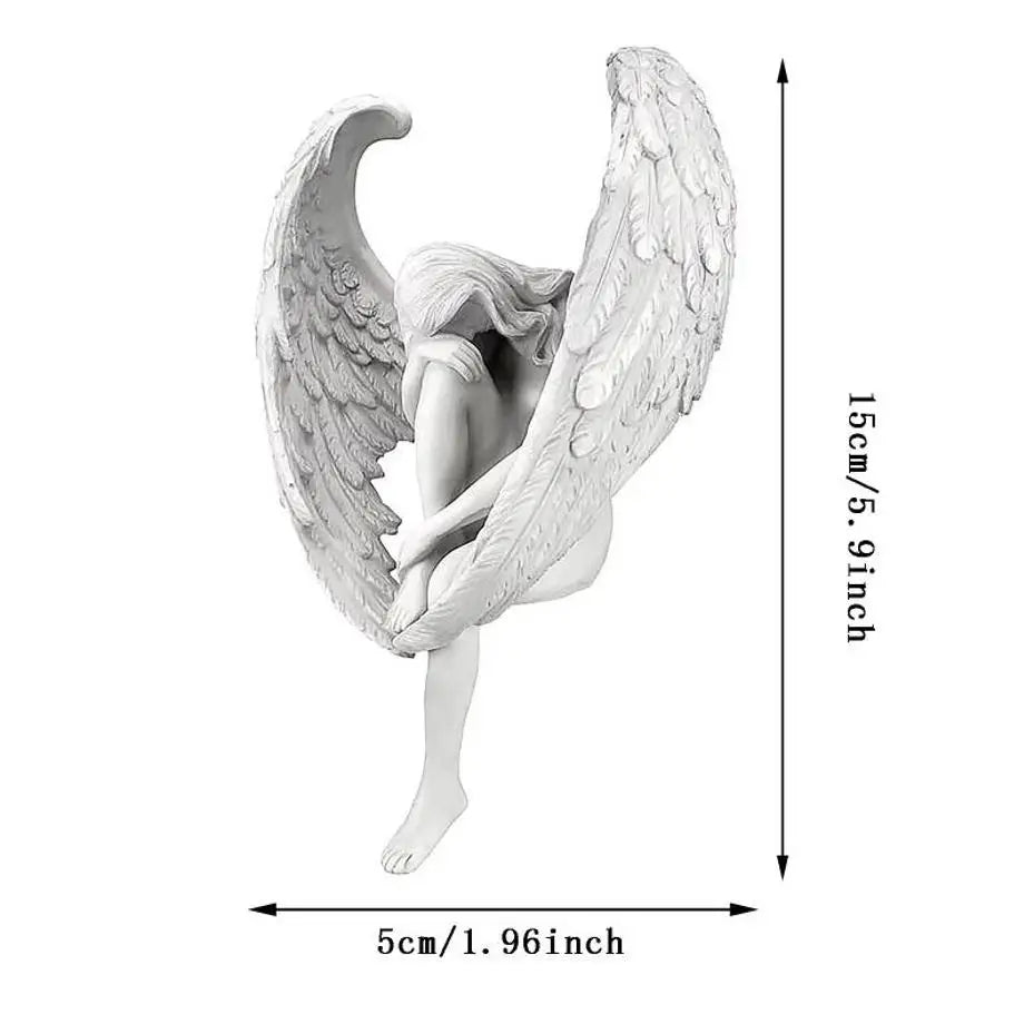 1 Pcs Creative Angel Statue 15x13x8cm Redemption Jewelry Statuette Religious Garden Home Decorative Sculpture