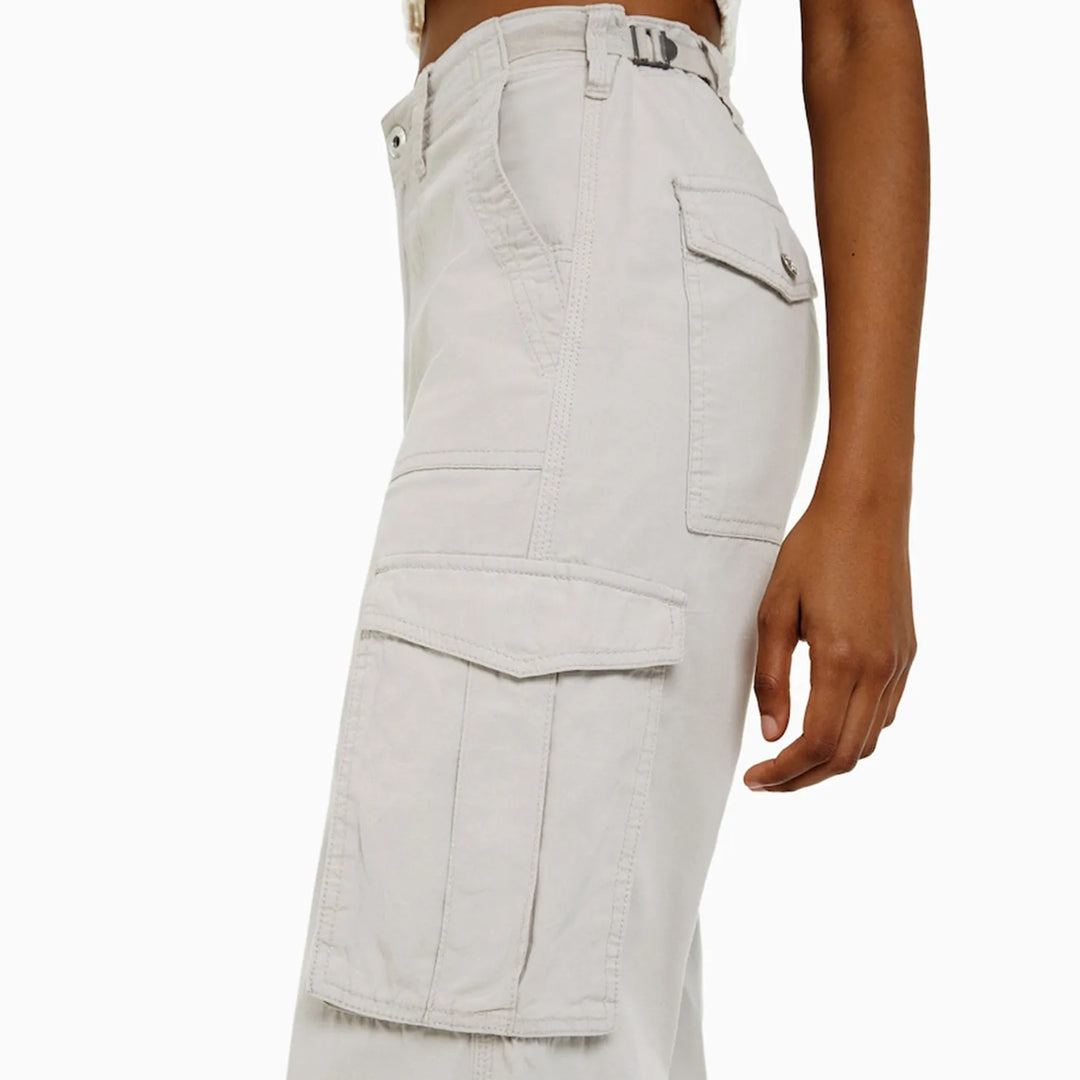 Women'S Adjustable Straight Fit Cargo Pants Adjustable Baggy With Pockets  Elastic Waist Casual Cargo Pants Relaxed Fit Pull On