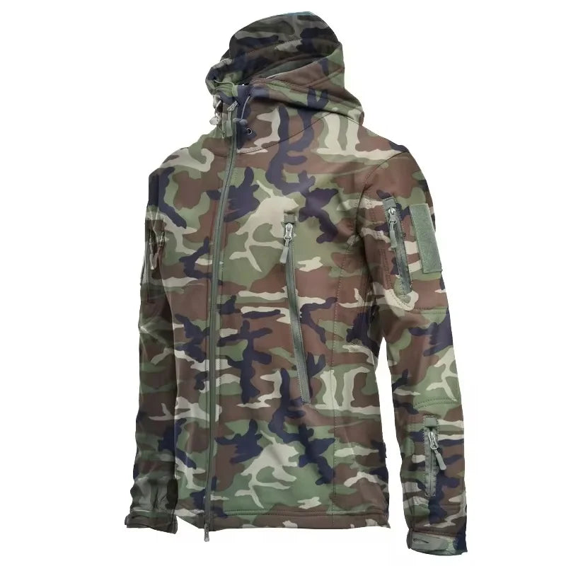 Shark Skin Soft Shell Jackets Men  Windproof Waterproof Jacket Hooded Bomber Coats