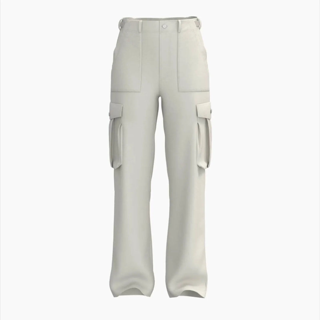 Women'S Adjustable Straight Fit Cargo Pants Adjustable Baggy With Pockets  Elastic Waist Casual Cargo Pants Relaxed Fit Pull On