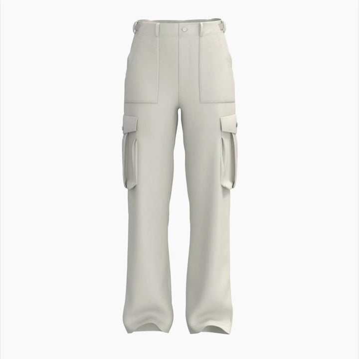 Women'S Adjustable Straight Fit Cargo Pants Adjustable Baggy With Pockets  Elastic Waist Casual Cargo Pants Relaxed Fit Pull On