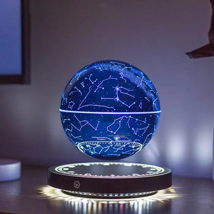 Levitating Lamp Magnetic Levitation Globe LED Earth Floating Lamp Rotating Globe Zodiac Bedside Light