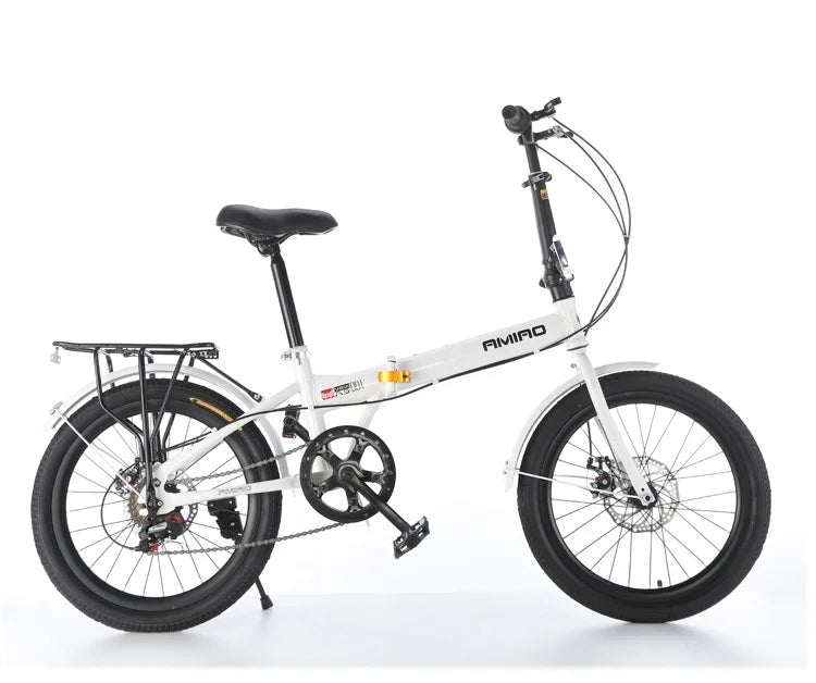 Adult Folding Bicycle Ultra Lightweight Wholesale Student Bicycle Disc Brake Variable Speed Commuting Bike 20 Inches Camping