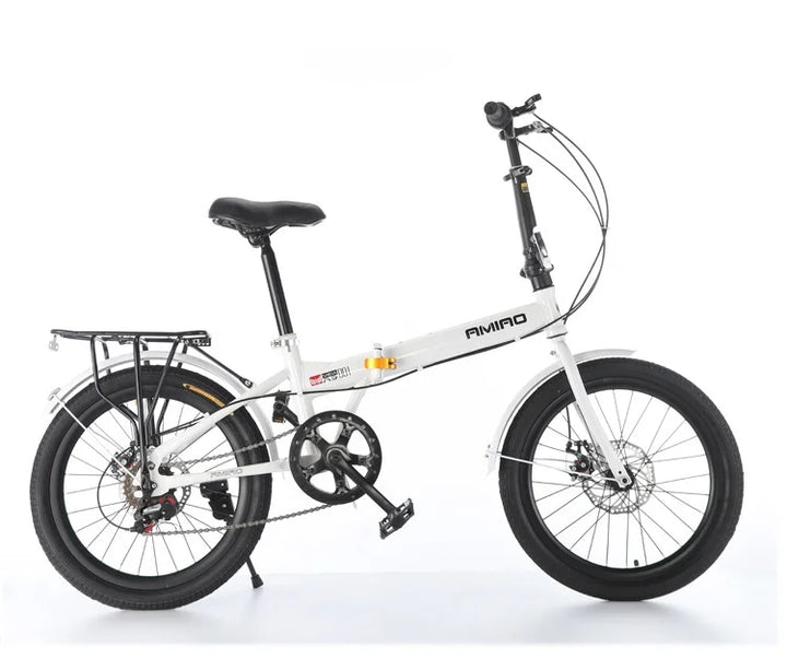 Adult Folding Bicycle Ultra Lightweight Wholesale Student Bicycle Disc Brake Variable Speed Commuting Bike 20 Inches Camping