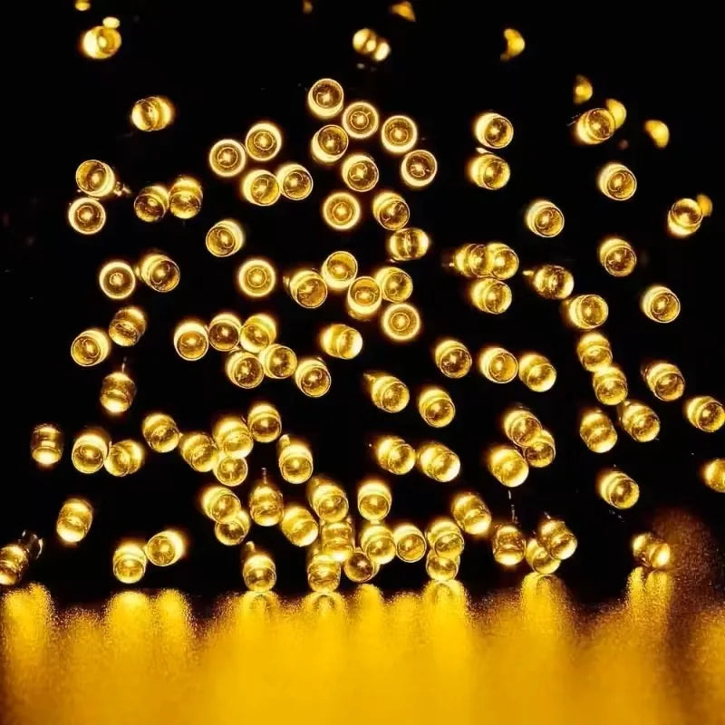 Large Solar Panel Fast Charge Lamp Outdoor Solar String Fairy Light Waterproof Garland String Lights