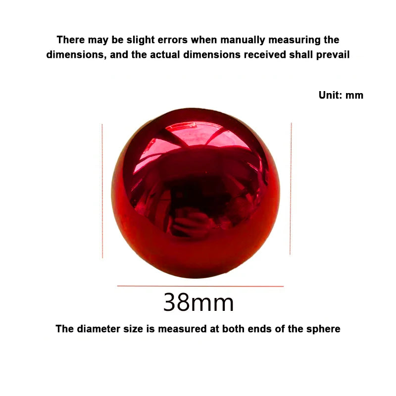1-3Pcs 304 Stainless Steel Red Hollow Ball Mirror Metal Ball