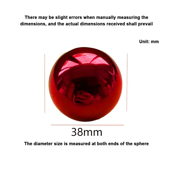 1-3Pcs 304 Stainless Steel Red Hollow Ball Mirror Metal Ball