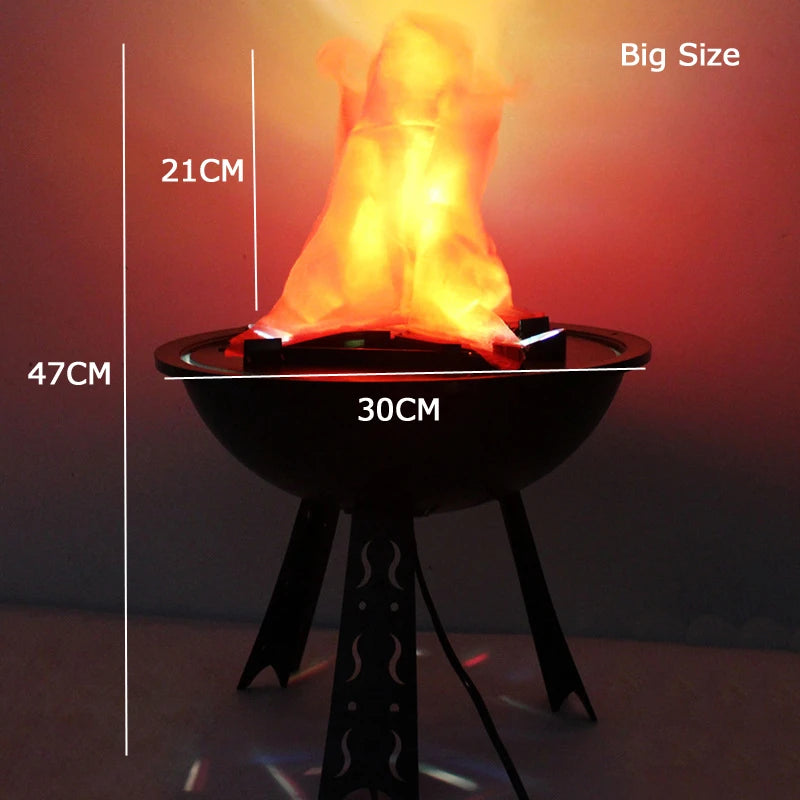 Halloween decoration electronic LED flame lamp fake fire burning prop haunted house bar store home party decoration lighting