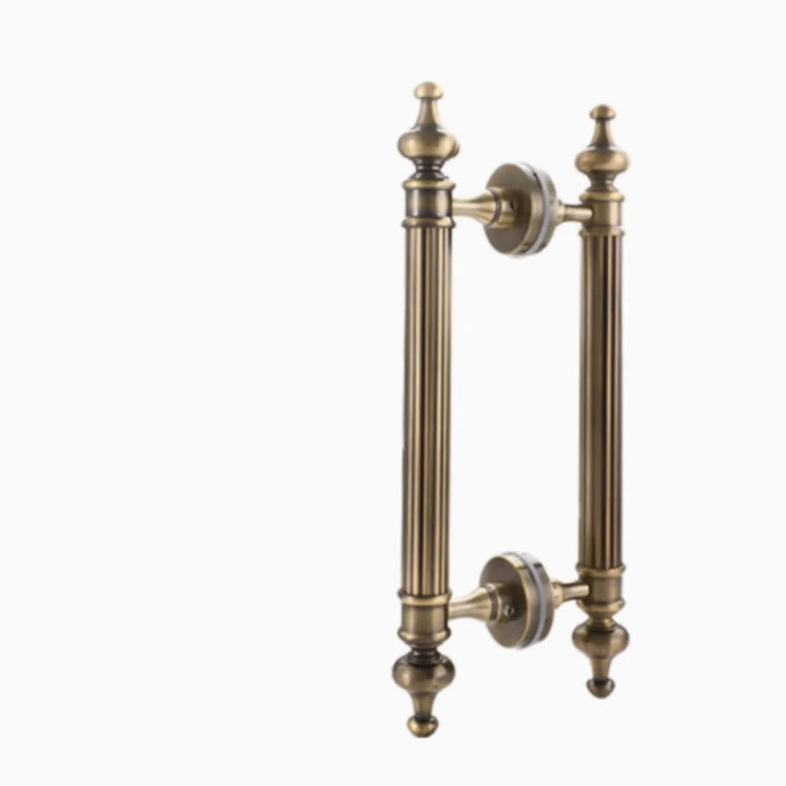 350 460 550 800MM European Retro Black Antique Brass Gold Hotel Home Office Solid Wood Glass Door Double Side Press Large Handle
