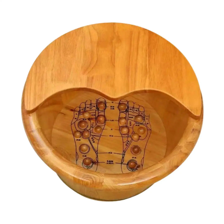Cedar Foot Bath Tub with Massage Deep Sauna Foot Tub with Lid Footbath Basin Foot