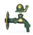 Vidric Outdoor Decorativ Garden Faucet Animal Shape Bibcock Green/Antique Brass Tap Washing Mop/Garden Watering Animal Faucet