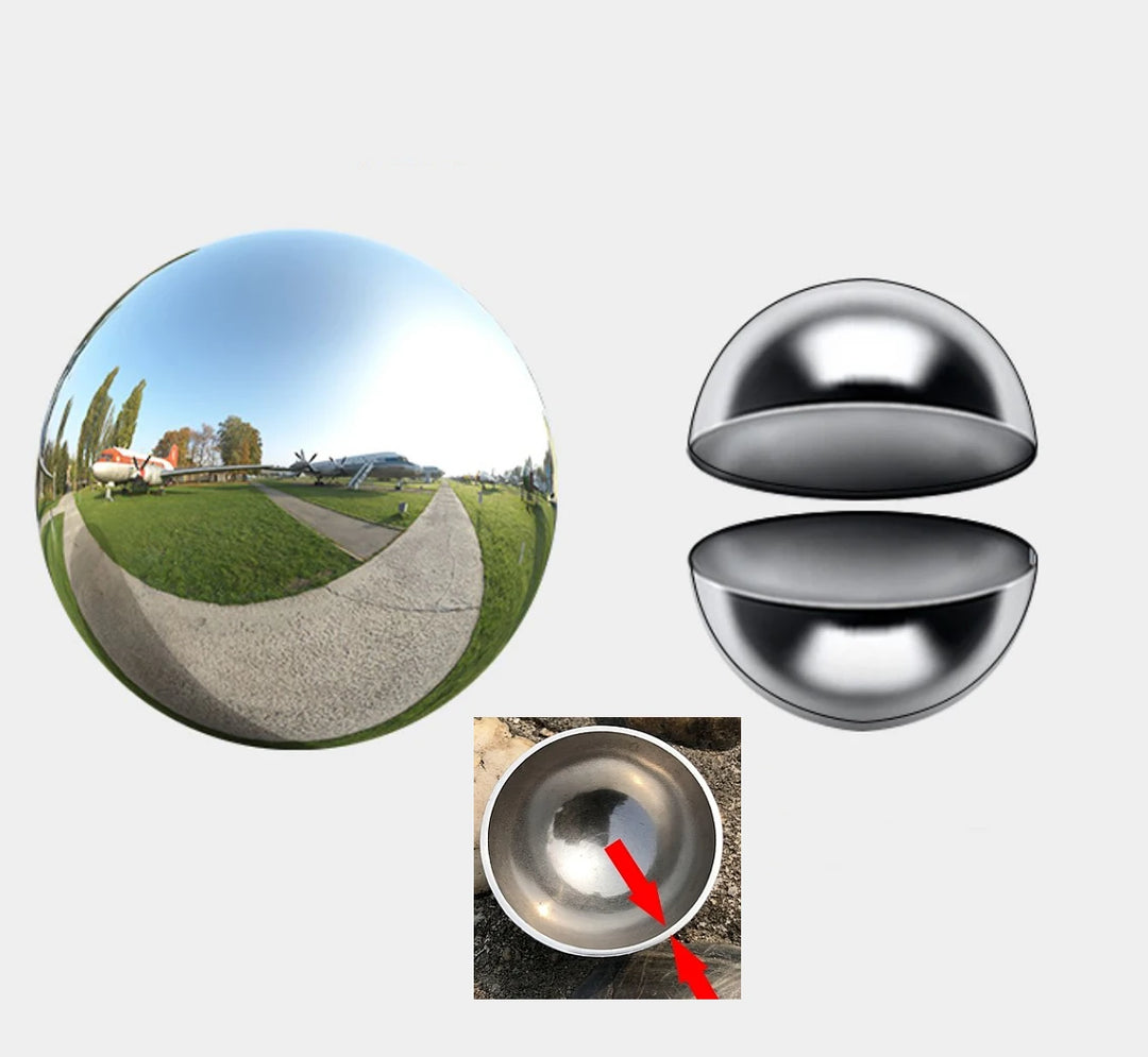 Dia 19~200mm Hollow Ball 0.6mm Thick 304 stainless Steel Ball Party Mirror Metal Ball Sphere Home Garden Decoration