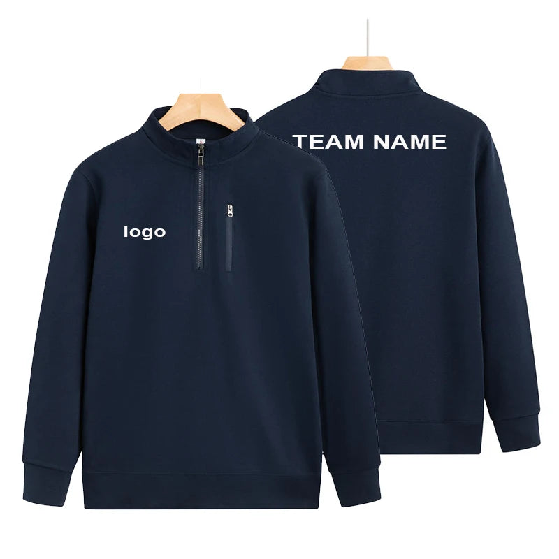 customized LOGO New Men's Sweatshirt Arm Zipper Men's Pocket Zipper Long Sleeve Casual Sports Shirt LS-GT2519