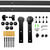 LWZH 4-9.6FT I-Shaped Sliding Barn Door Hardware Kit Slide Heavy Duty Barn Door Black Track System for Single Door