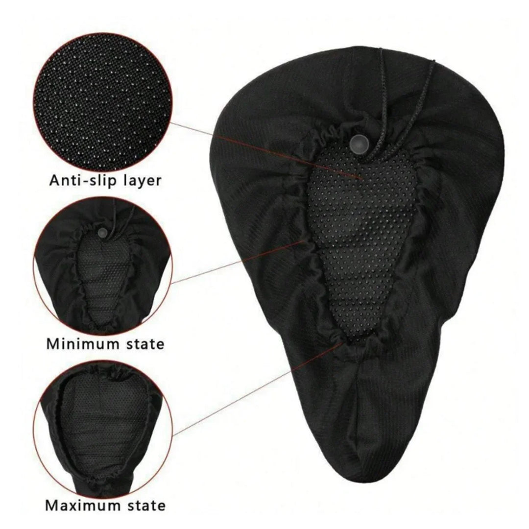 1PC Bike Seat Cushion Gel Padded Soft Cover for Men Women Comfortable Bicycle Saddle Pad Outdoor Cycling Accessory