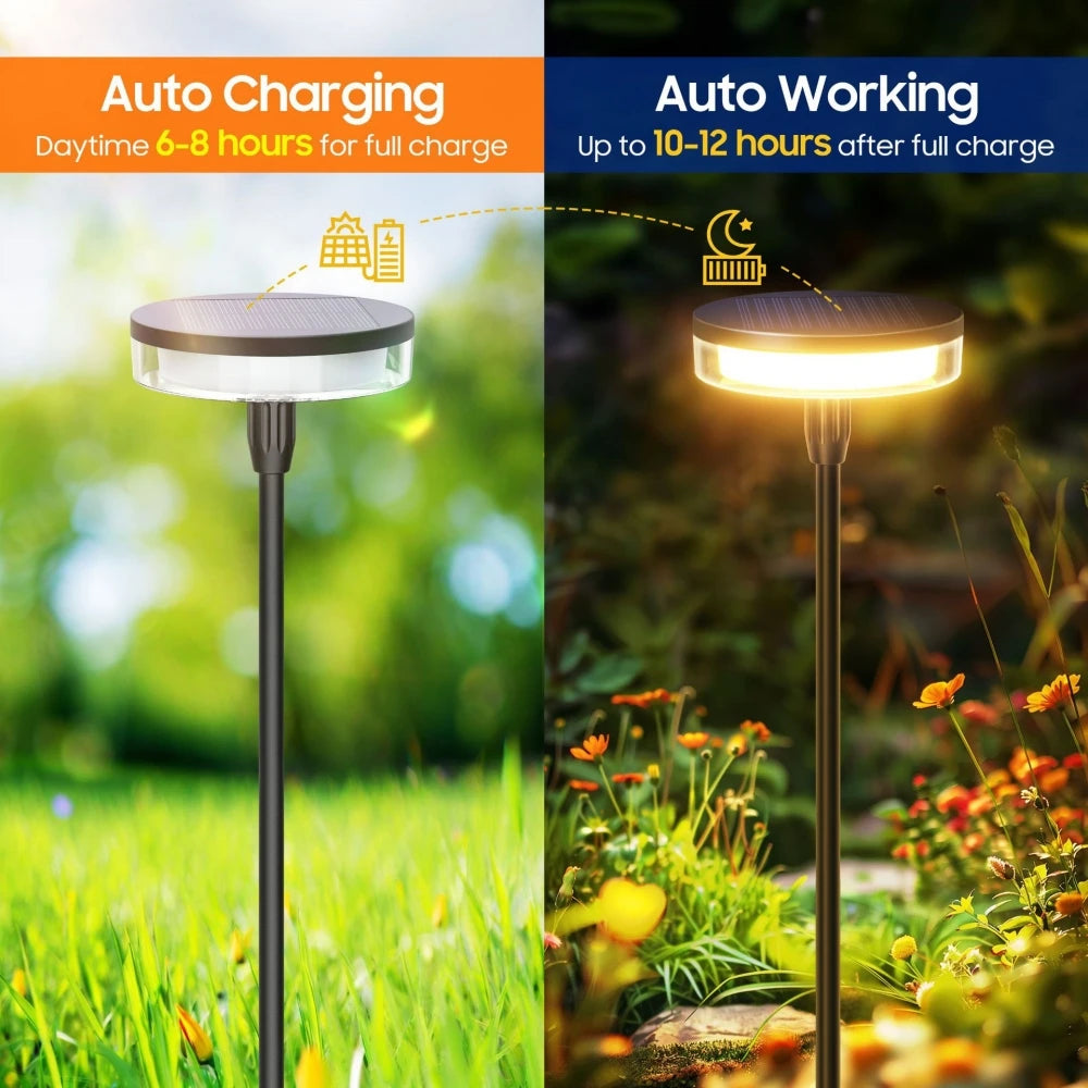 Outdoor Garden Solar Pathway Light Sway by Wind Solar Swaying Lights Bright IP65 Waterproof for Outside Yard Path Patio Lawn